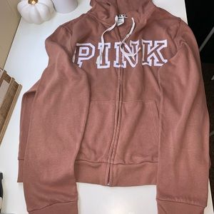 PINK mauve zip up hoodie.